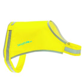 Lite Dog Vest XL Size Coverage to Mid Back. Reflective Hi Visibility Fluorescent Yellow Fabric Helps to Keep Them in Sight and Safe On and Off Leash.