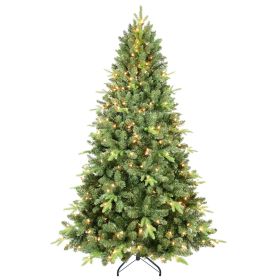 5ft PE/PVC Mixed Tree Hinged Green Tree Christmas With Lights Fireproof Artificial Christmas Tree