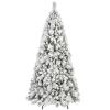6ft PVC/Hard Needle Mixed  Flocked Tree Environmentally Friendly Fireproof Artificial Christmas Tree