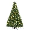 HOMCOM 7ft Pre-Lit Full Douglas Fir Artificial Christmas Tree with Realistic Branches, 700 Warm White LED Lights and 2154 Tips