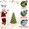 5ft PE/PVC Mixed Tree Hinged Green Tree Christmas With Lights Fireproof Artificial Christmas Tree