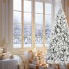 6ft PVC/Hard Needle Mixed  Flocked Tree Environmentally Friendly Fireproof Artificial Christmas Tree