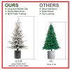 4.5ft PE/PVC Decorated Flocking Basin Pine Cone Xmas Tree Flocked Christmas Tree with Lights