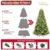 5ft PE/PVC Mixed Tree Hinged Green Tree Christmas With Lights Fireproof Artificial Christmas Tree