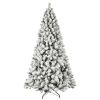 Prelit 5ft PVC Flocked Automatic White Tree With Lights Fireproof Artificial Christmas Tree