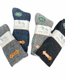 Regenerated Wool Diabetic Outdoor Hiking Extra Wide Calf Women Socks (Color: Assorted(Blk/Charcoal/Gray/Navy))