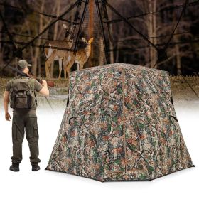 360° One Way See Through Ground Hunting Blind for Deer and Turkey Hunting (Main Material: oxford fabric, Main Color: Brown)