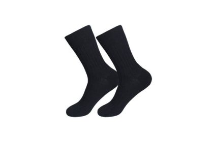 tittimittiÂ® 75% Extra-Fine Merino Wool & 25% Silk Men's Socks. 1 Pair. (Color: Black, size: 9.5-13)