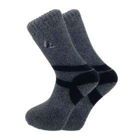 Thermal Socks for Men Winter Wool Crew Socks 1 Pair Size 10-13 (Color: Anthracite)