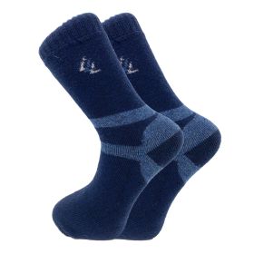 Thermal Socks for Men Winter Wool Crew Socks 1 Pair Size 10-13 (Color: Navy)